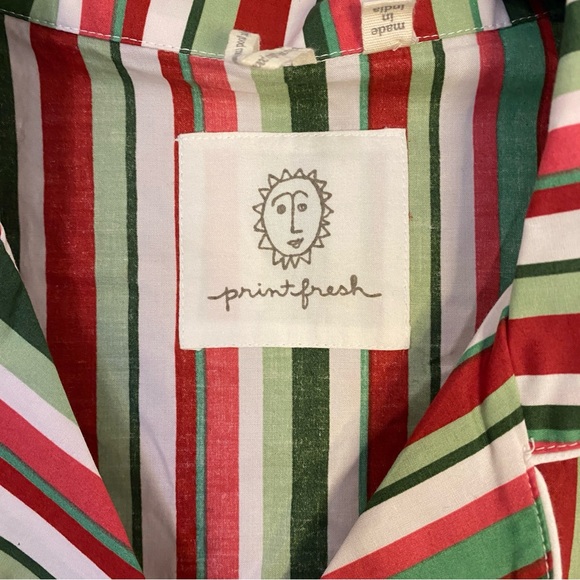 NWT Printfresh Women’s Candy Cane Stripe Long Sleep Set Christmas Size M Pjs - Picture 4 of 11